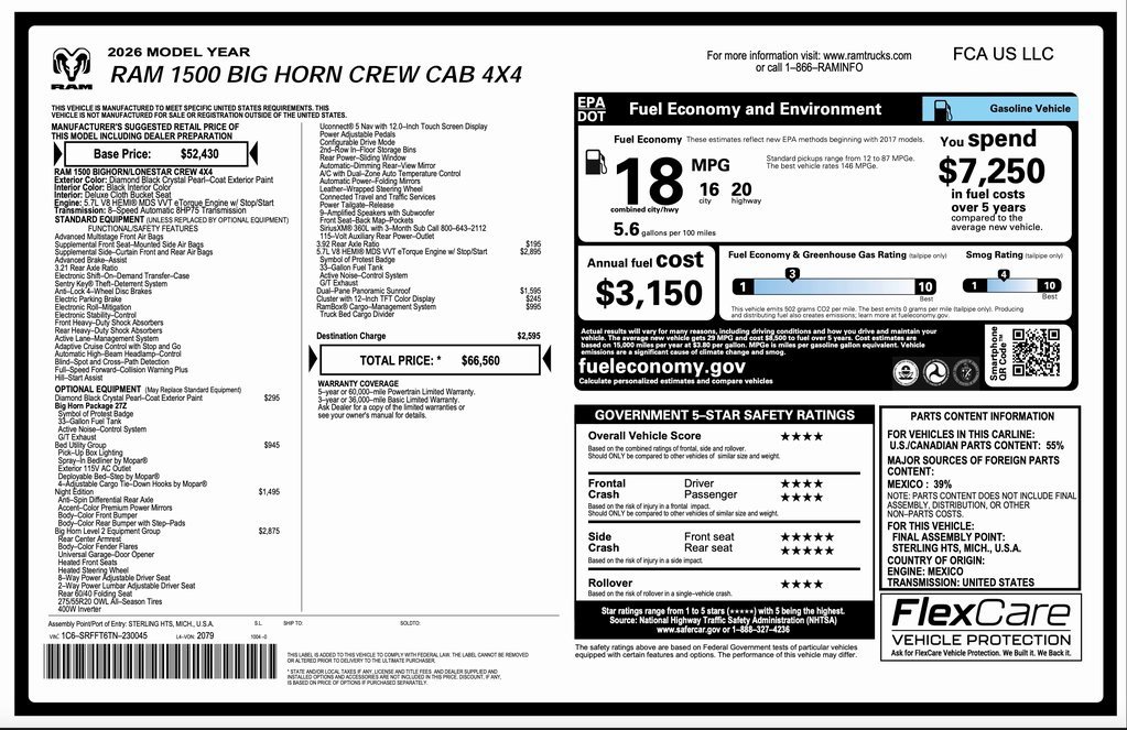 New 2026 RAM 1500 Big Horn image 2