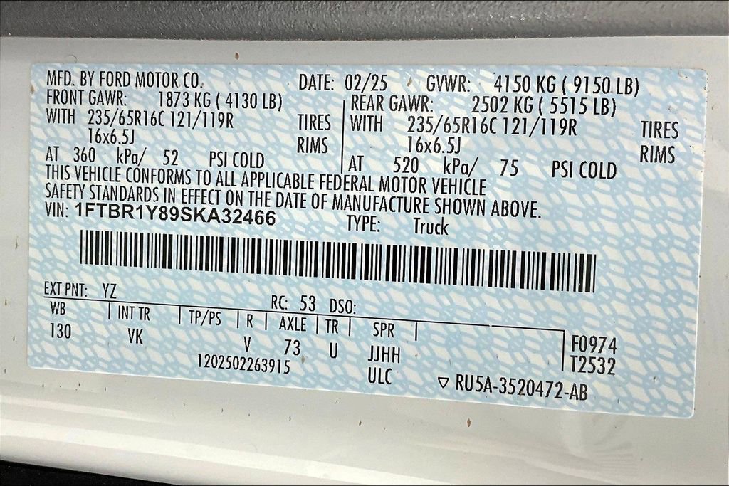 New 2025 Ford Transit 250 Low Roof image 8