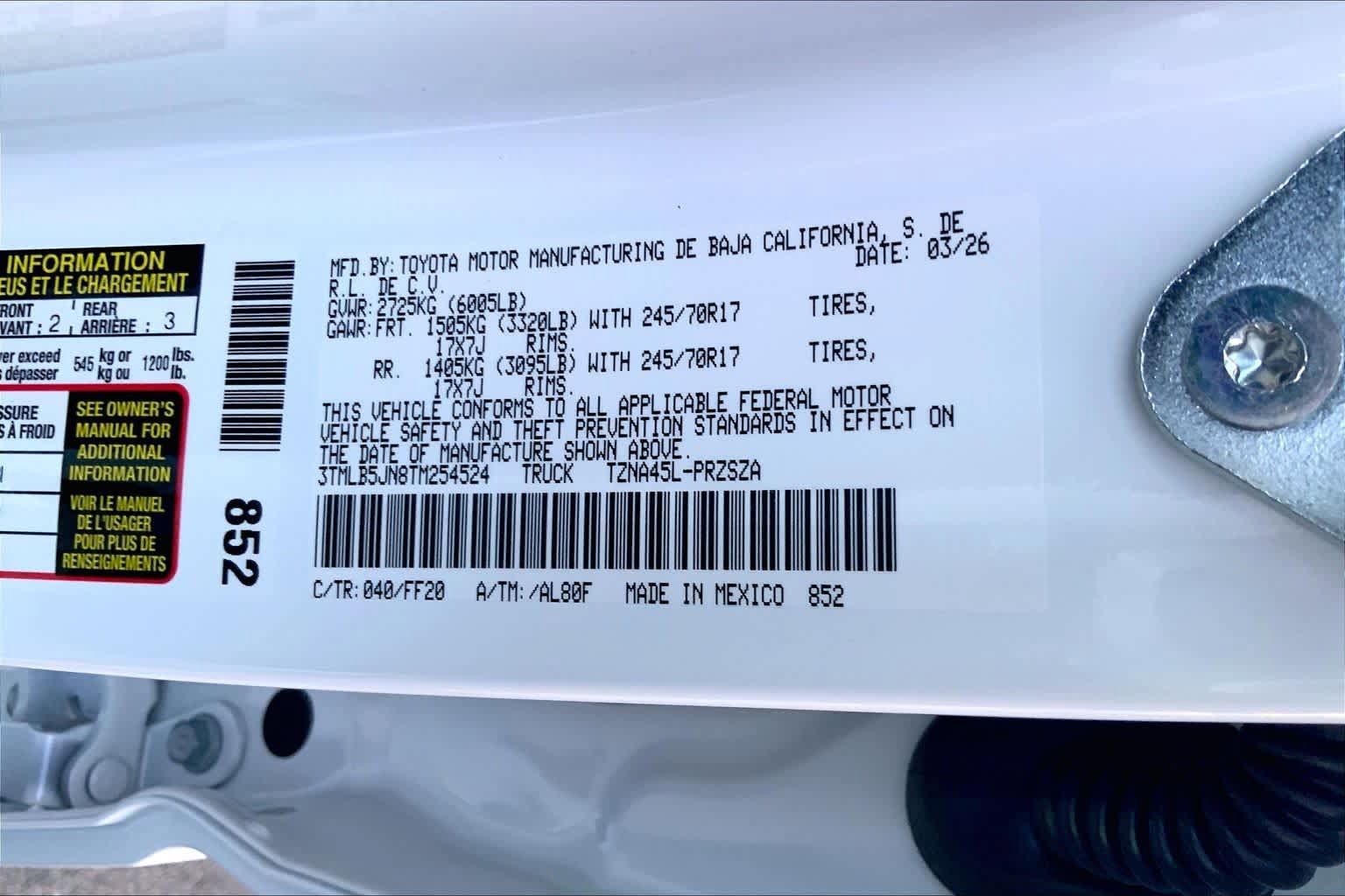 New 2026 Toyota Tacoma SR5 AWD/4WD image 21