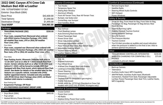 Used 2022 GMC Canyon AT4 w/ Trailering Package AWD/4WD image 27