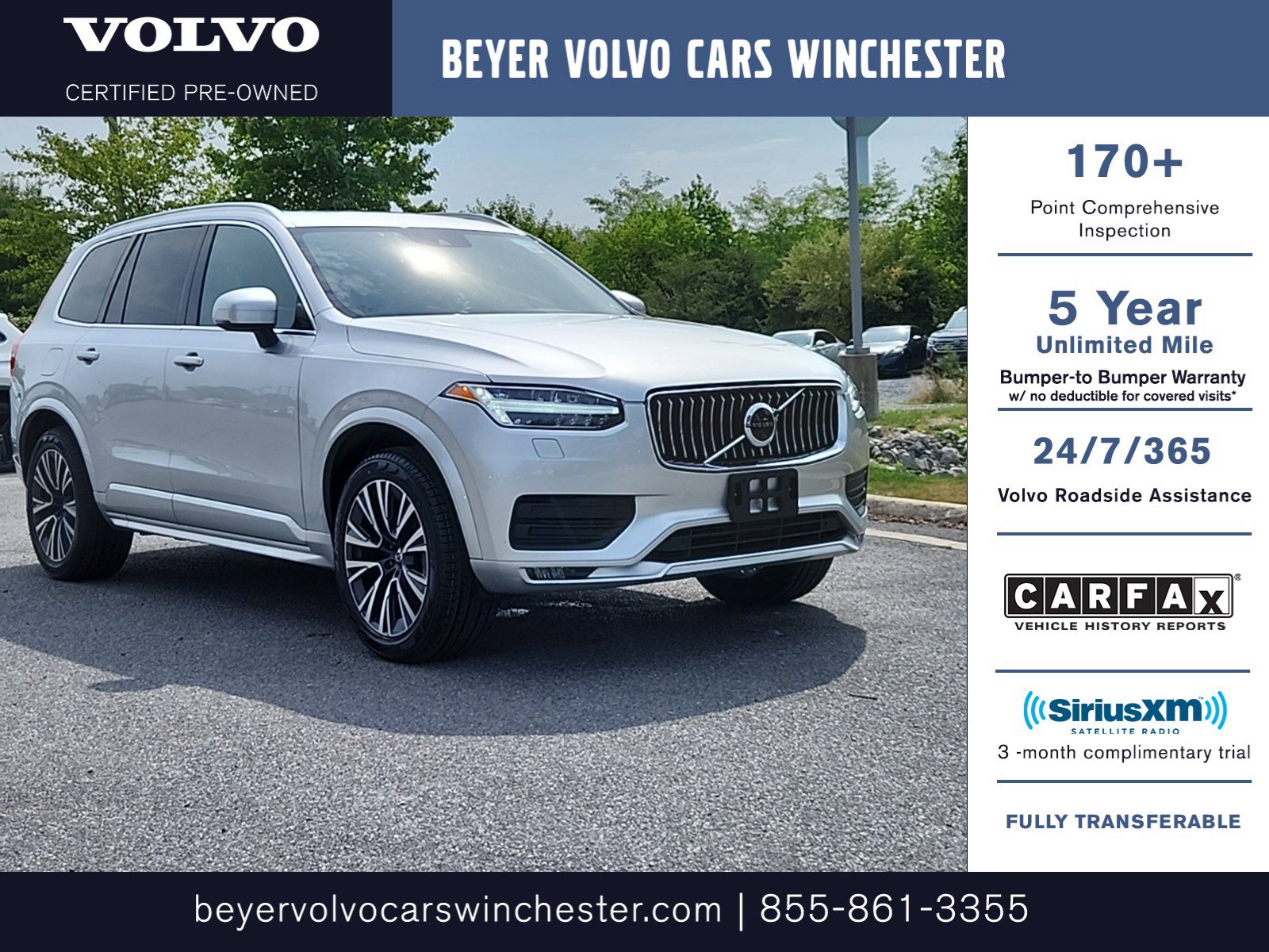 Certified 2022 Volvo XC90 T6 Momentum w/ Climate Package AWD/4WD image 1