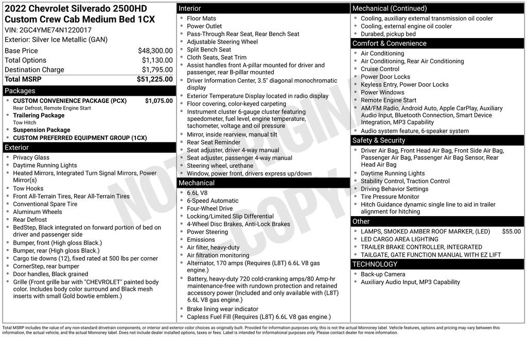 Used 2022 Chevrolet Silverado 2500 Custom w/ Custom Convenience Package AWD/4WD image 6