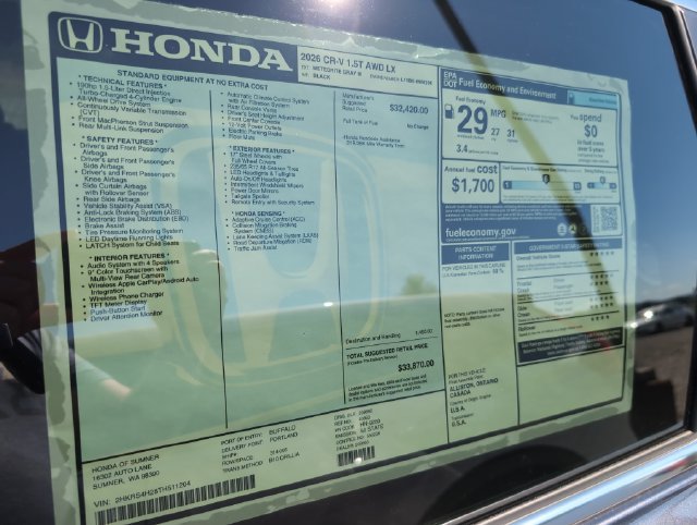 New 2026 Honda CR-V LX image 31