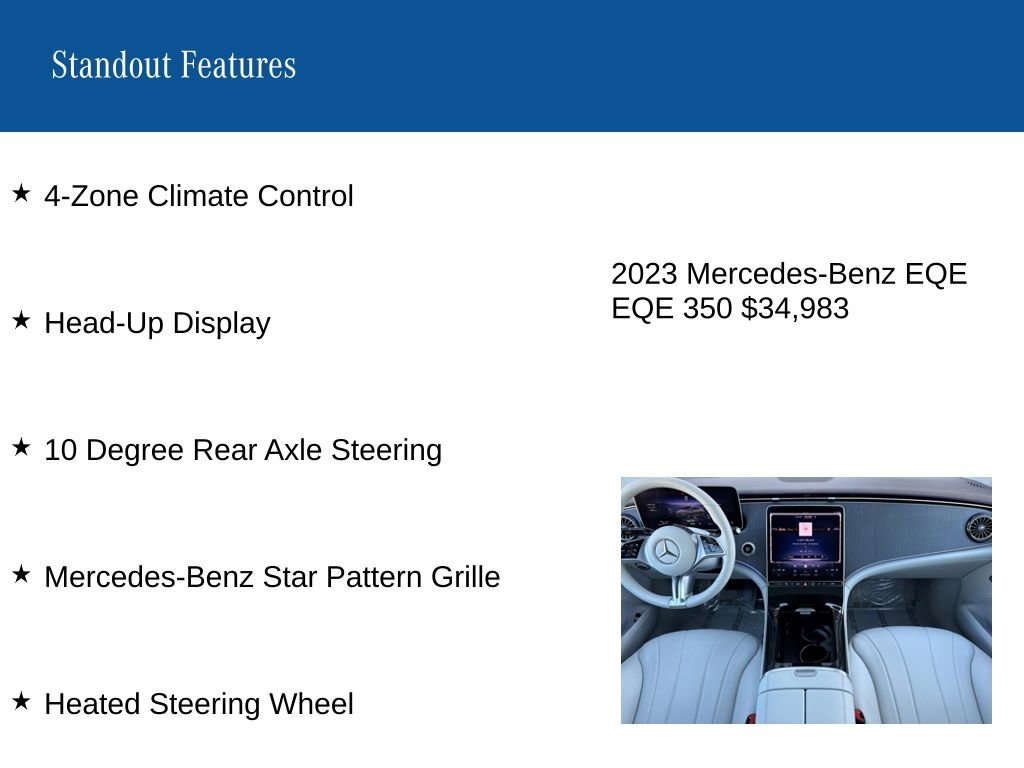 Certified 2023 Mercedes-Benz EQE 350+ 350 Sedan image 8
