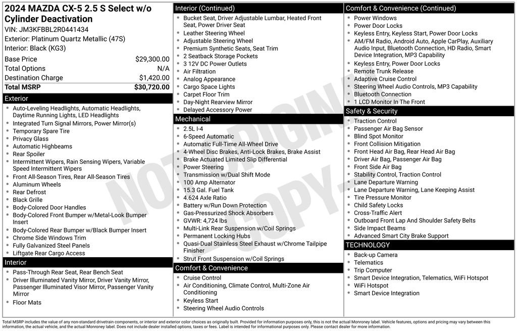 Used 2024 MAZDA CX-5 AWD 2.5 S w/ Select Package image 54