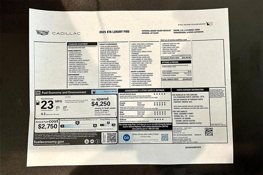 New 2025 Cadillac XT6 Luxury image 14
