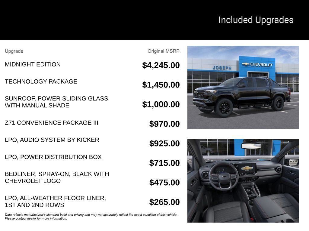 New 2026 Chevrolet Colorado Z71 w/ Midnight Edition AWD/4WD image 3