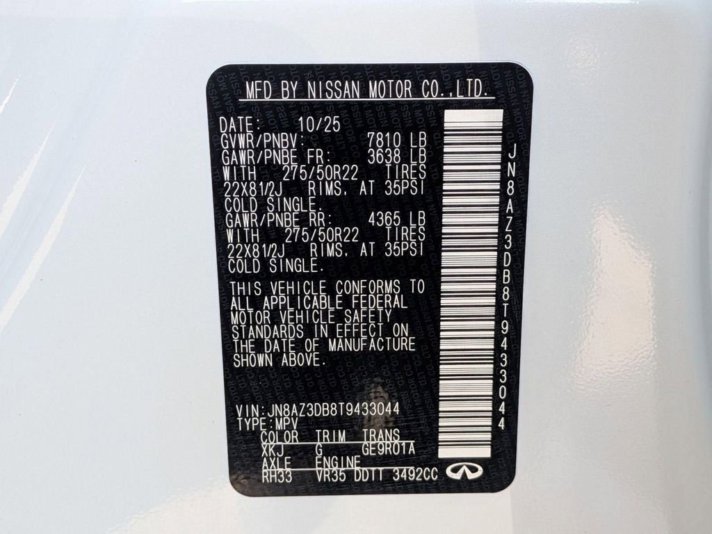 New 2026 INFINITI QX80 4WD w/ Sport Exterior Package image 35