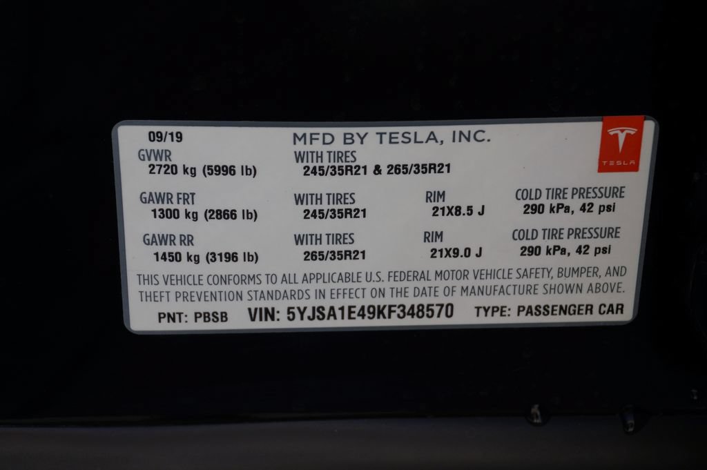 Used 2019 Tesla Model S Performance AWD/4WD image 26