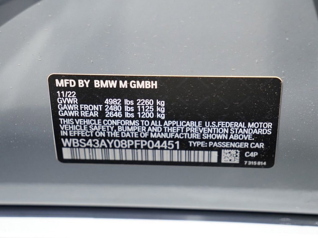 Used 2023 BMW M3 Competition w/ Parking Assistance Package AWD/4WD image 31