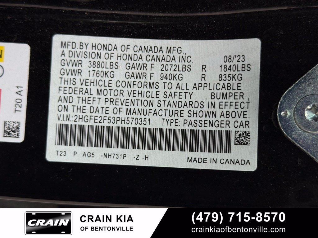 Used 2023 Honda Civic Sport image 30