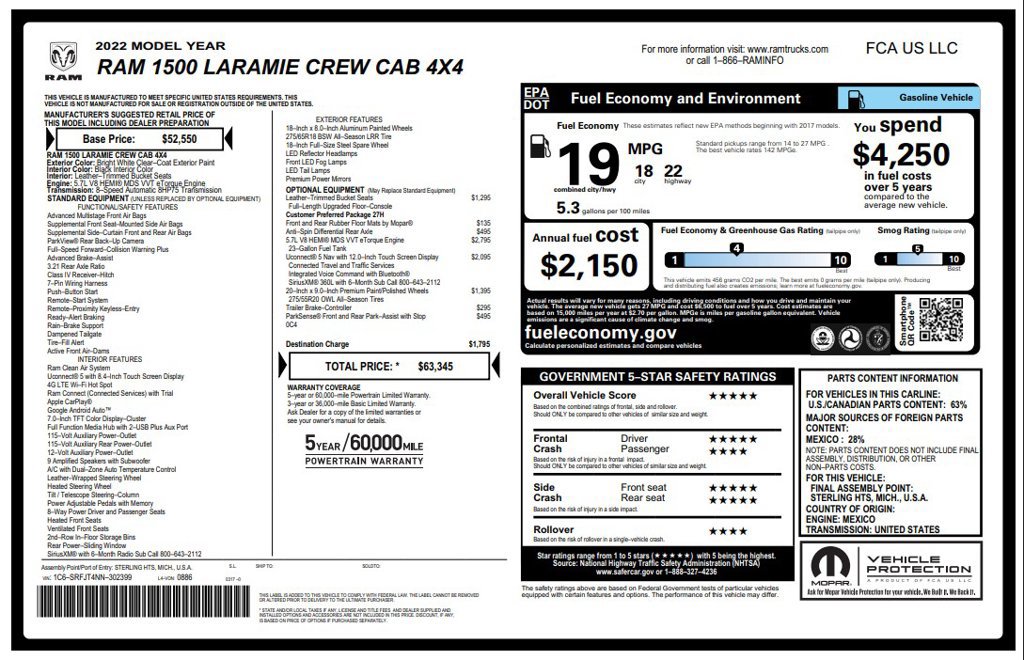 Used 2022 RAM 1500 Laramie AWD/4WD image 4