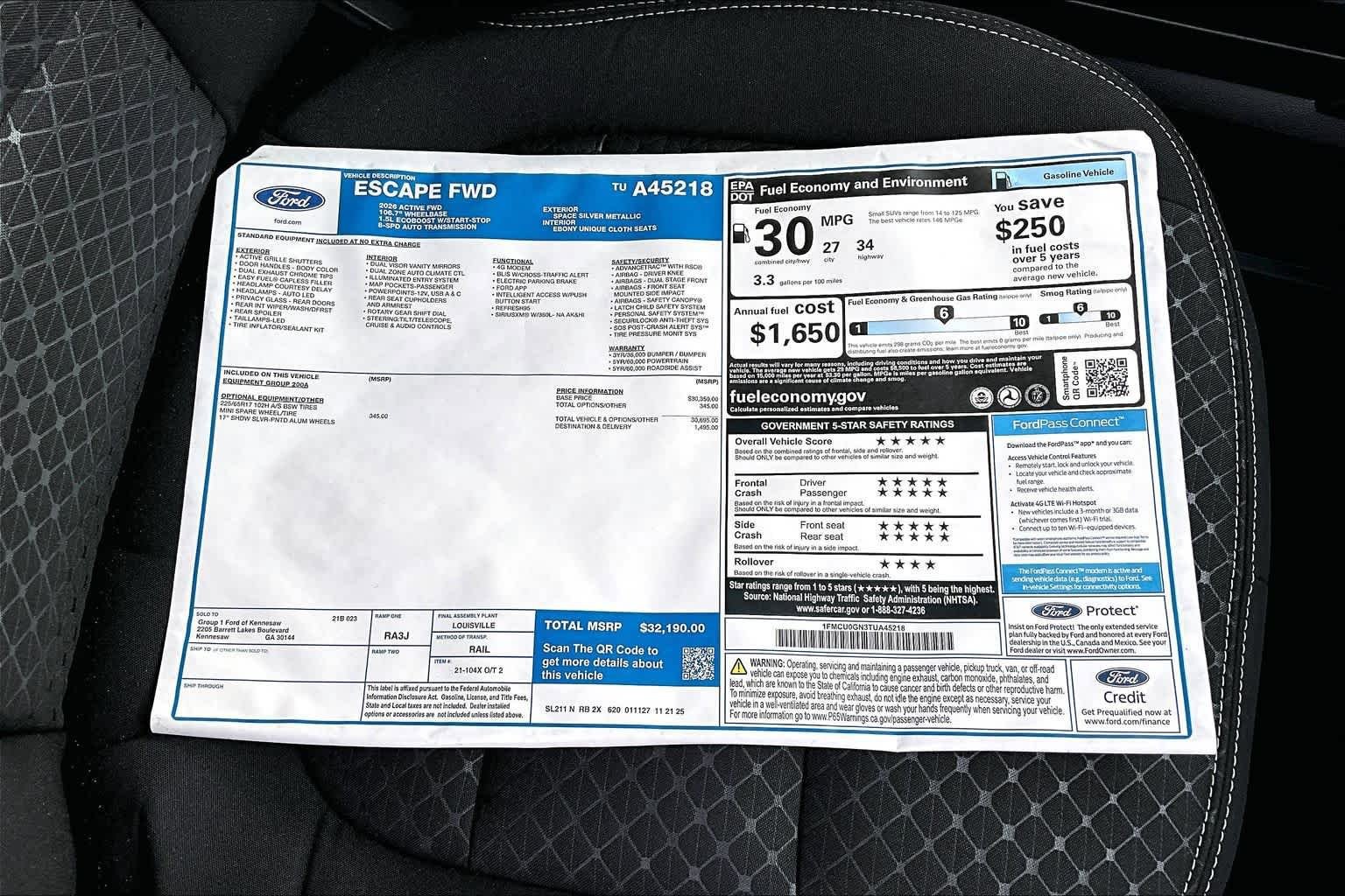 New 2026 Ford Escape Active FWD image 17