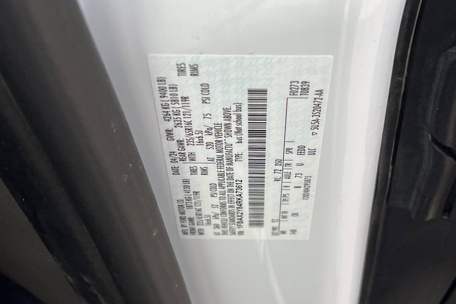 Certified 2024 Ford Transit 350 XLT RWD image 31