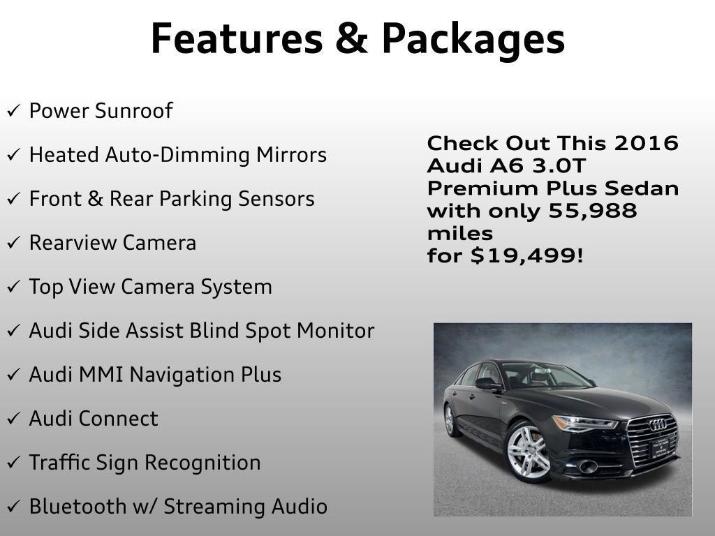 Used 2016 Audi A6 3.0T Premium Plus w/ Driver Assistance Package AWD/4WD image 8