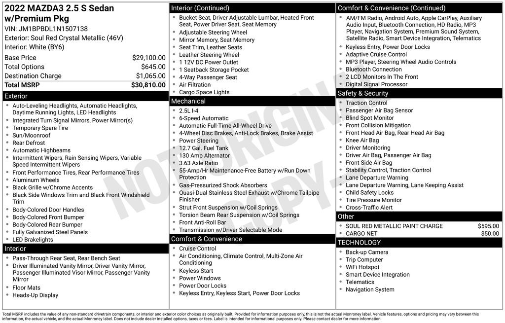 Used 2022 MAZDA MAZDA3 s image 39