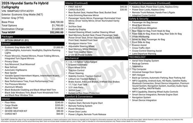 New 2026 Hyundai Santa Fe Calligraphy FWD image 12