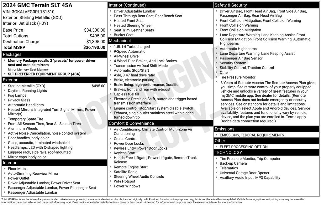 Used 2024 GMC Terrain SLT image 2