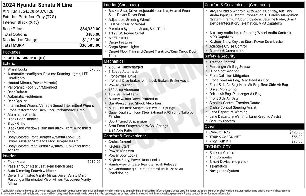 Used 2024 Hyundai Sonata N Line image 16