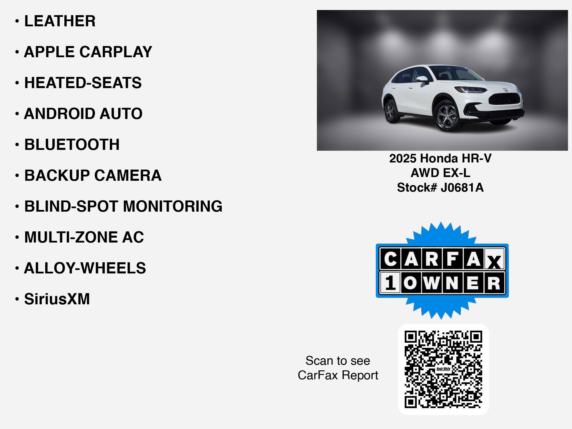 Used 2025 Honda HR-V EX-L image 7