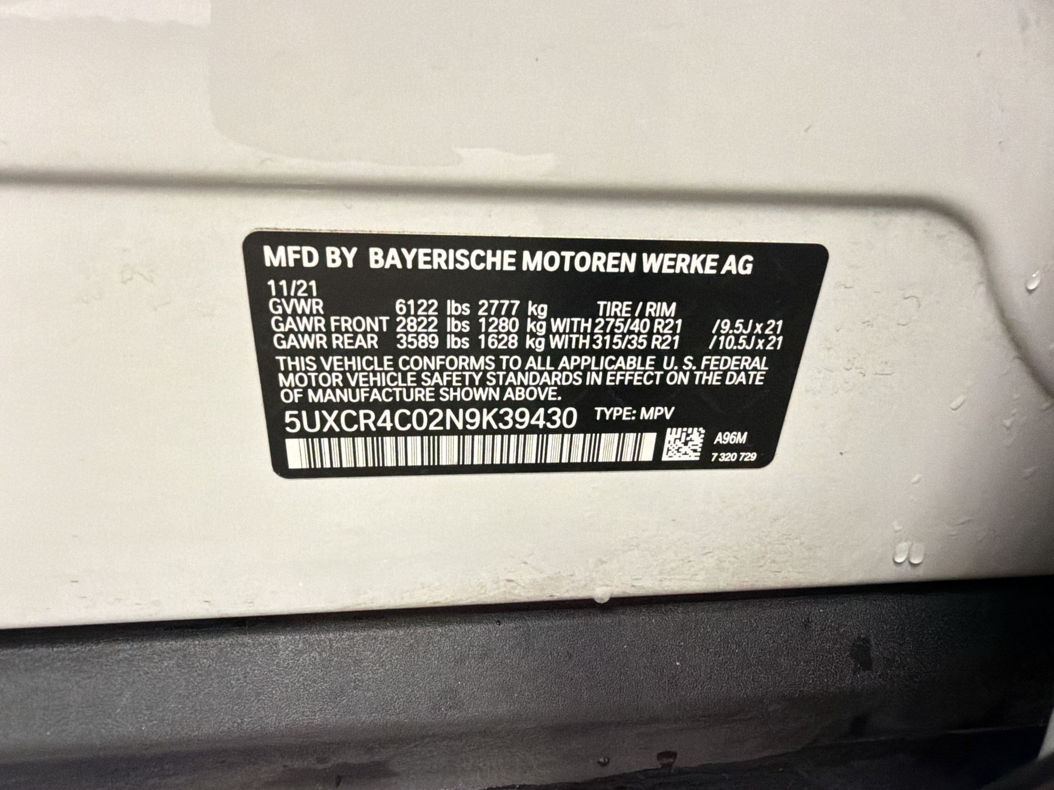 Certified 2022 BMW X5 sDrive40i w/ Premium Package RWD image 17
