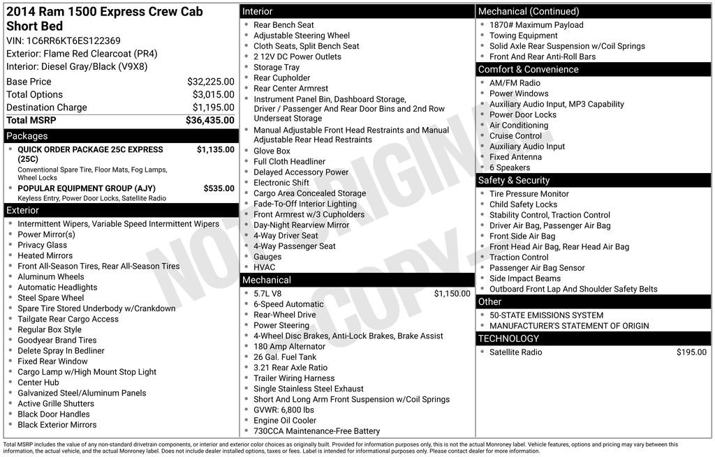 Used 2014 RAM 1500 Express RWD image 12