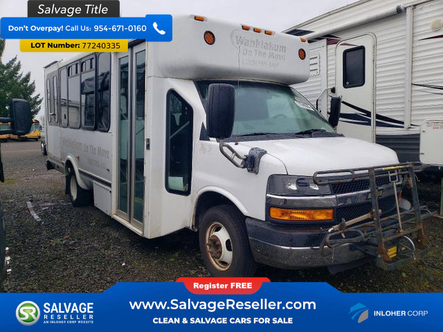 Used 2014 Chevrolet Express 4500 w/ Shuttle Bus Package RWD image 1