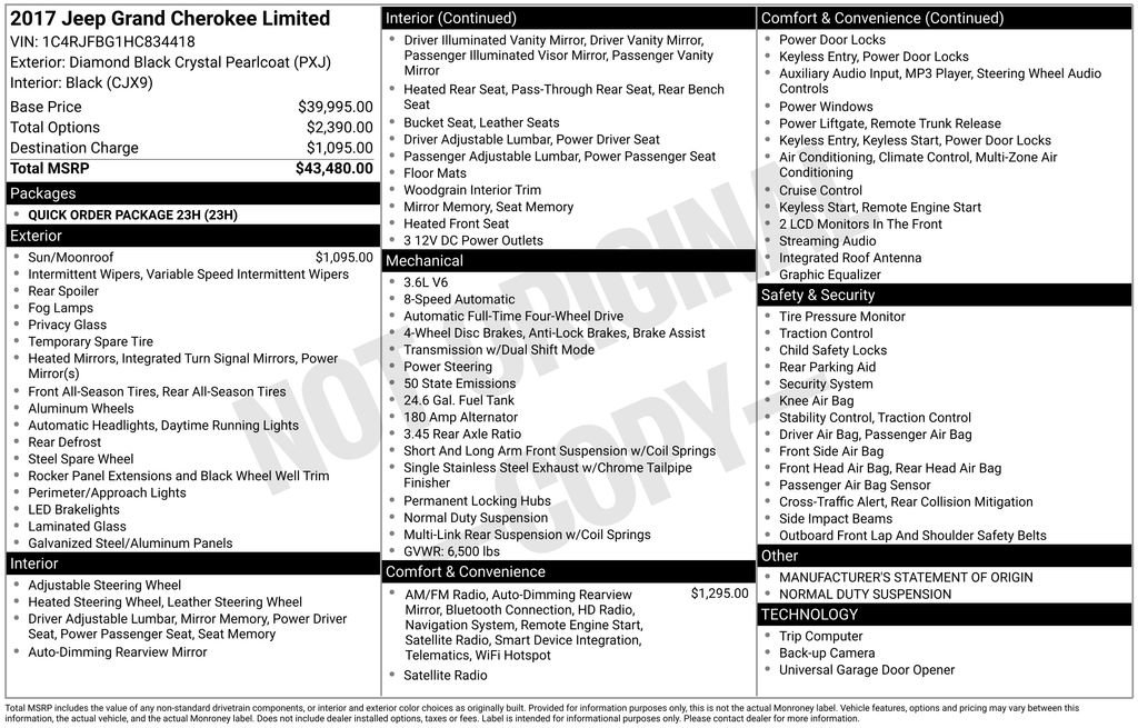 Used 2017 Jeep Grand Cherokee Limited AWD/4WD image 27