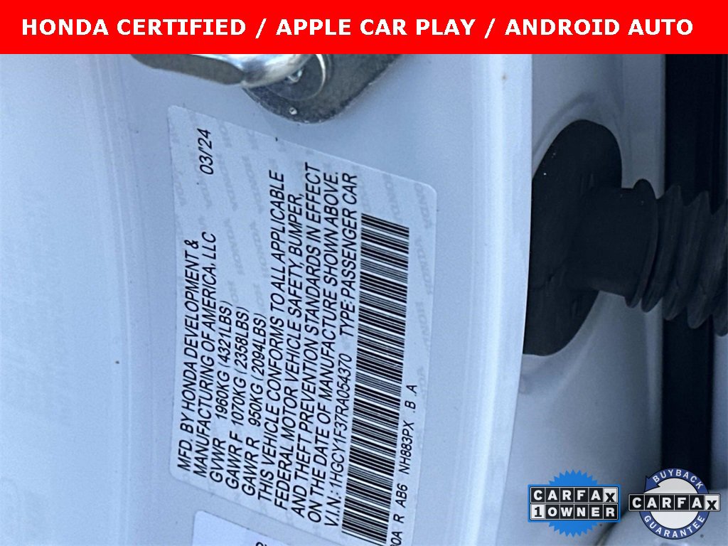 Certified 2024 Honda Accord EX image 30