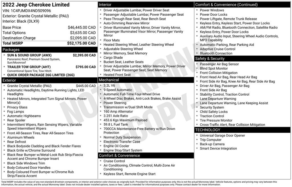 Used 2022 Jeep Cherokee Limited w/ Sun & Sound Group image 2