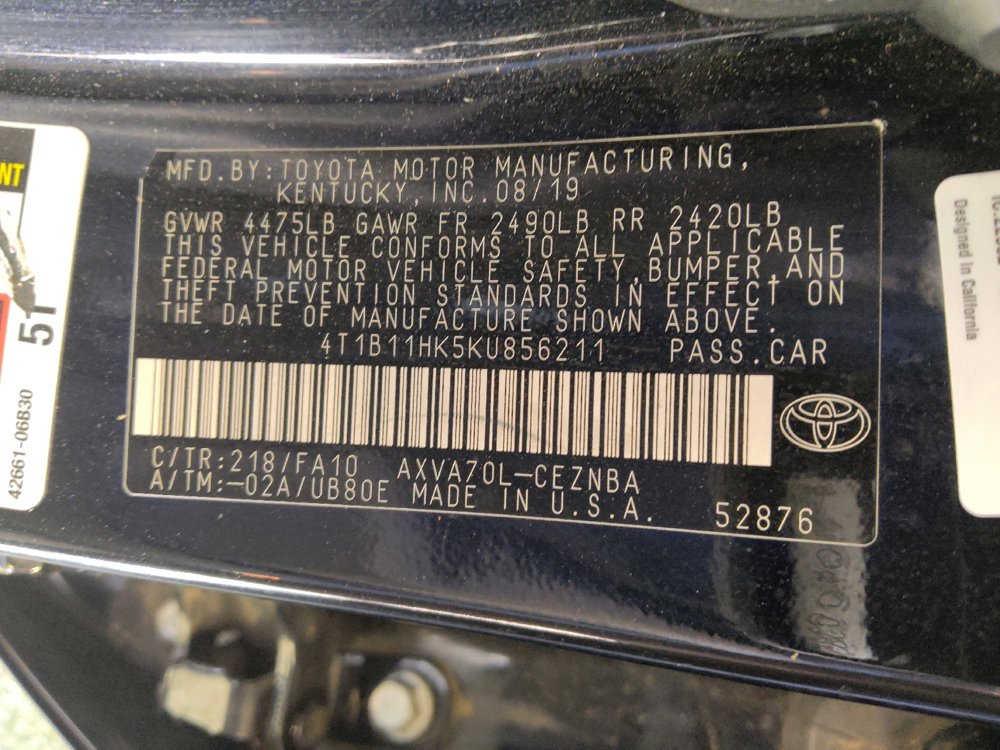 Used 2019 Toyota Camry LE w/ Carpet Mat Package FWD image 33