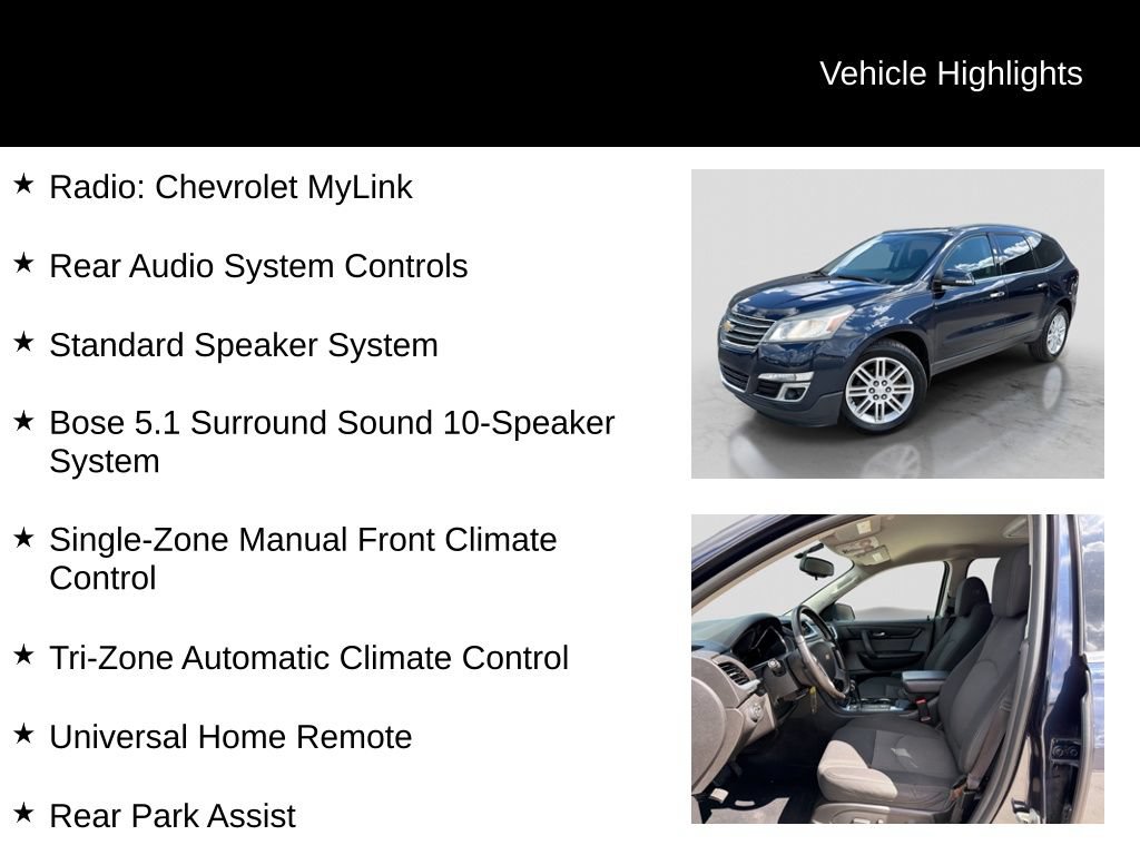 Used 2015 Chevrolet Traverse LT w/ Traveler's Package FWD image 31