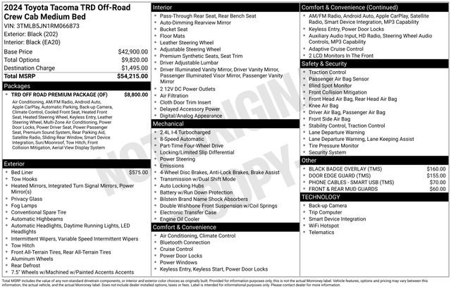 Used 2024 Toyota Tacoma TRD Off-Road w/ TRD Off Road Premium Package image 5