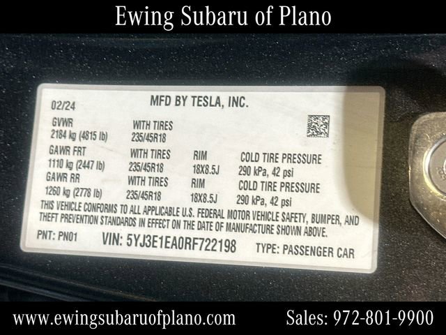 Used 2024 Tesla Model 3 Standard Range RWD image 34