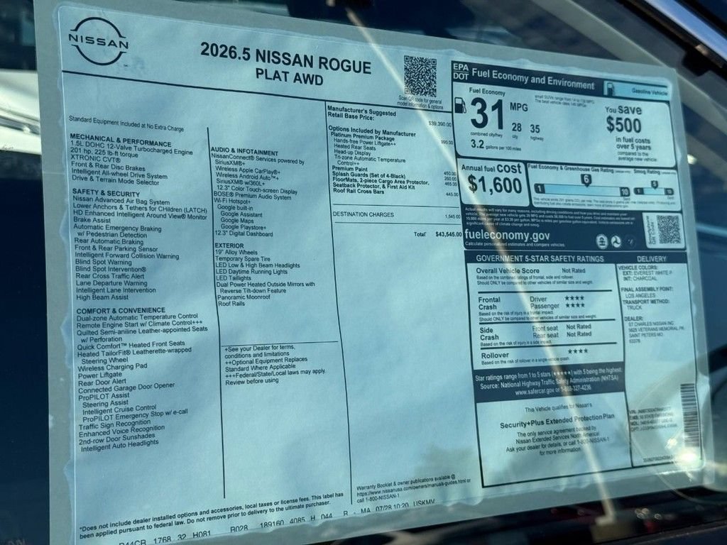 New 2026 Nissan Rogue Platinum AWD/4WD image 5