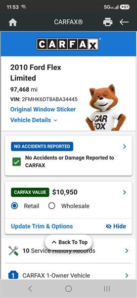 Used 2010 Ford Flex Limited AWD/4WD image 3
