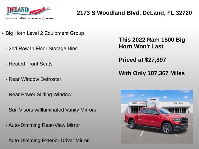 Used 2022 RAM 1500 Big Horn w/ Built-to-serve Edition AWD/4WD image 7