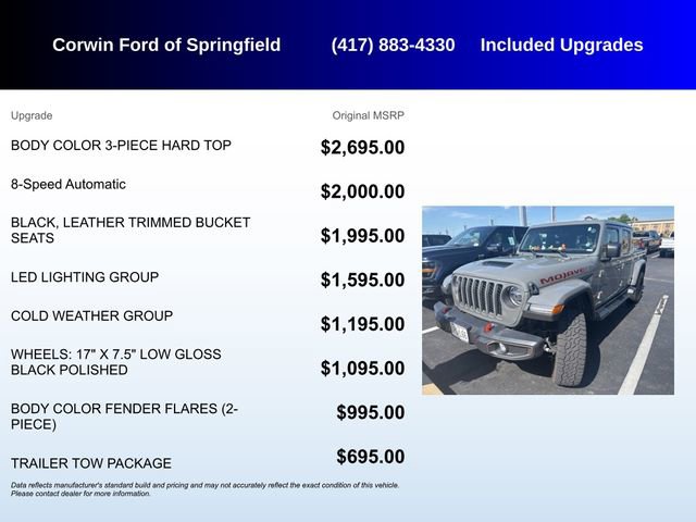 Used 2022 Jeep Gladiator Mojave w/ LED Lighting Group AWD/4WD image 5
