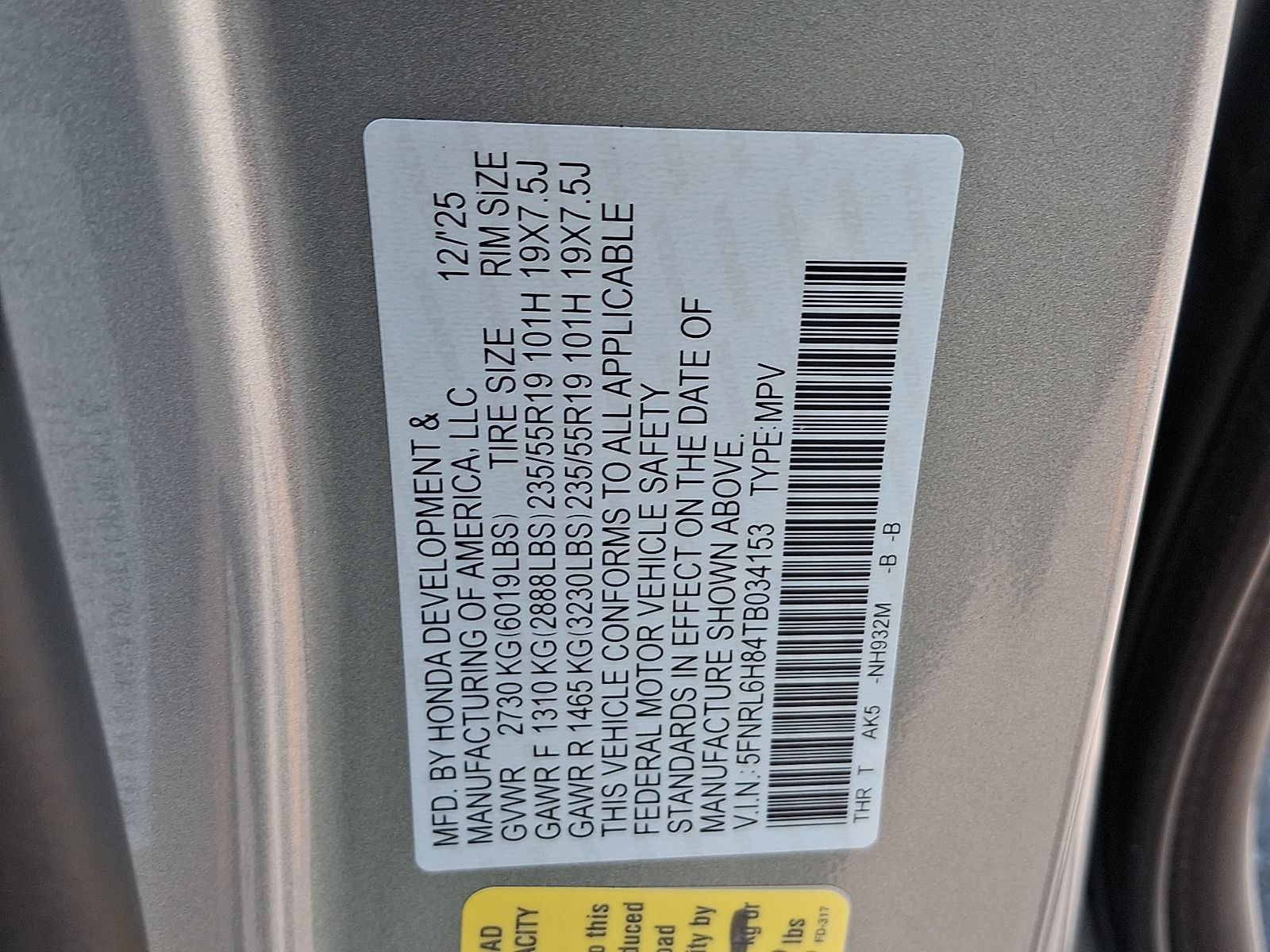New 2026 Honda Odyssey Touring image 10