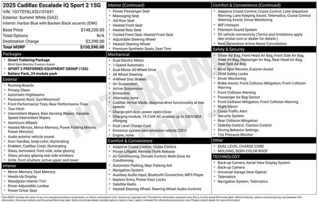 New 2025 Cadillac Escalade IQ Sport 2 AWD/4WD image 9
