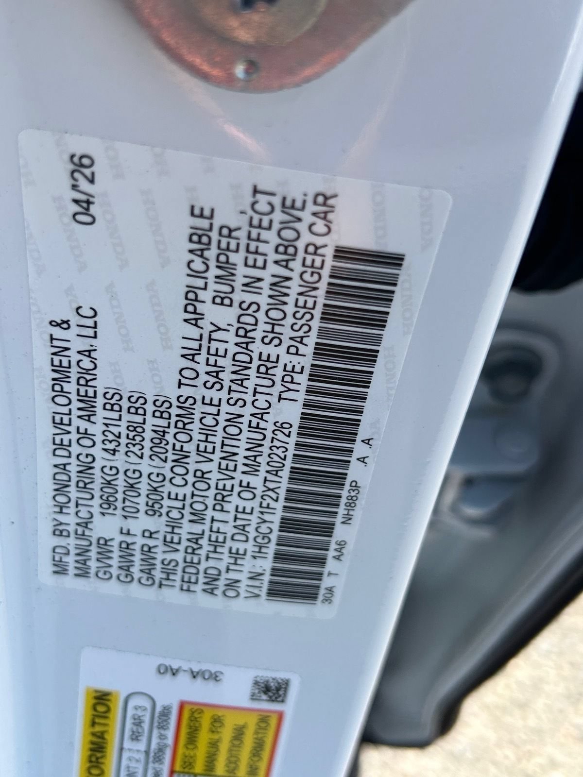 New 2026 Honda Accord LX image 32