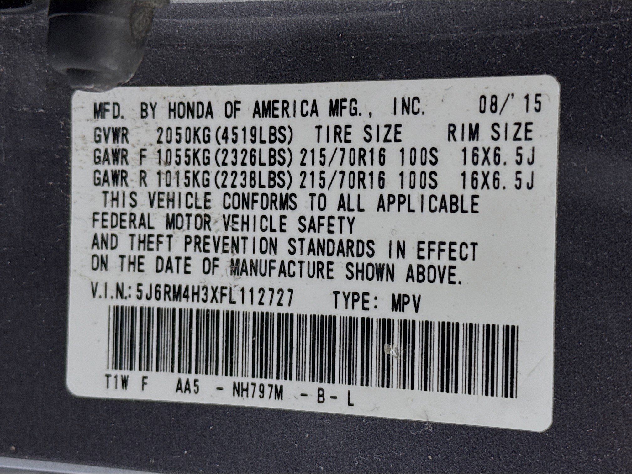 Used 2015 Honda CR-V LX image 29