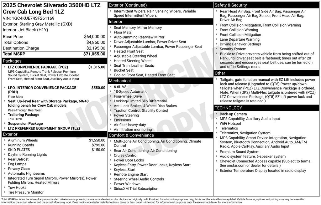 Used 2025 Chevrolet Silverado 3500 LTZ w/ LTZ Convenience Package AWD/4WD image 43
