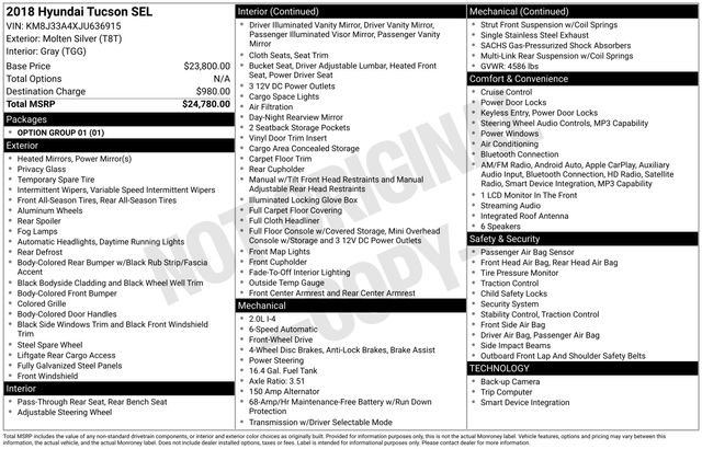 Used 2018 Hyundai Tucson SEL FWD image 15