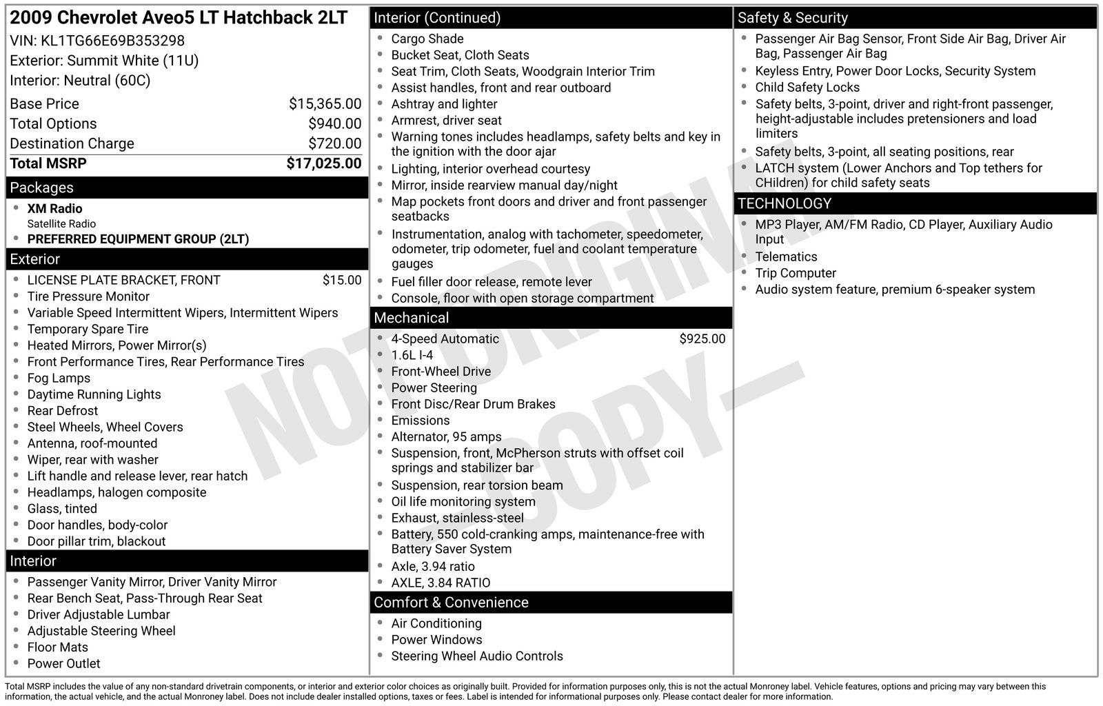 Used 2009 Chevrolet Aveo5 LT image 2