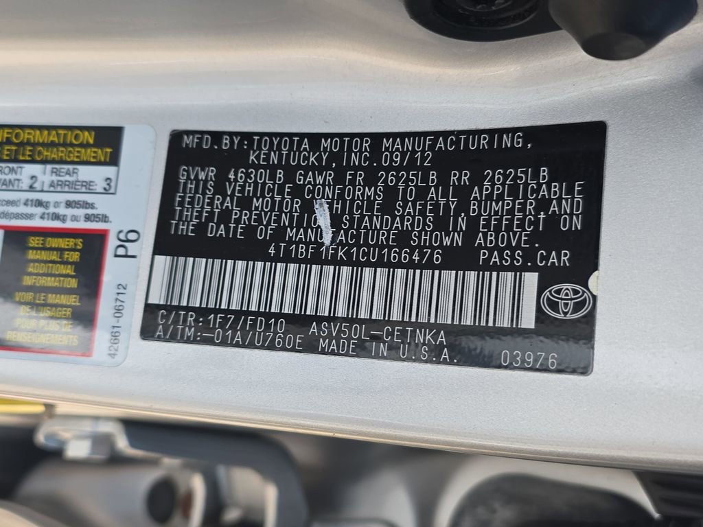 Used 2012 Toyota Camry LE image 30