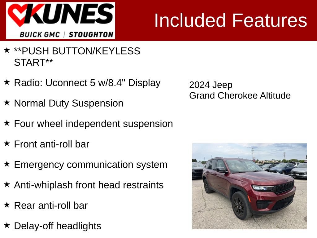 Used 2024 Jeep Grand Cherokee Altitude AWD/4WD image 3