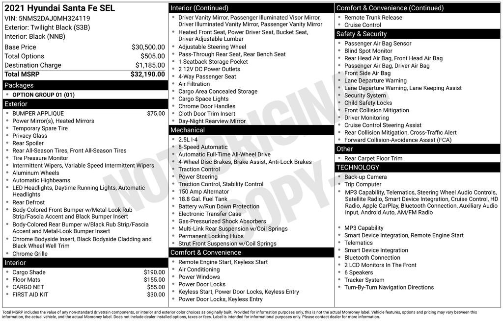 Certified 2021 Hyundai Santa Fe SEL AWD/4WD image 33