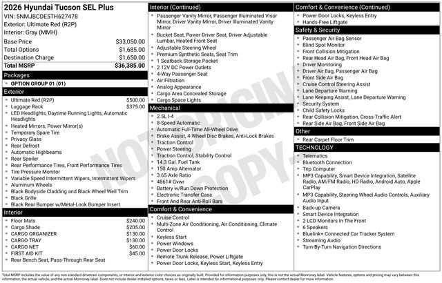 Certified 2026 Hyundai Tucson SEL Plus AWD/4WD image 12