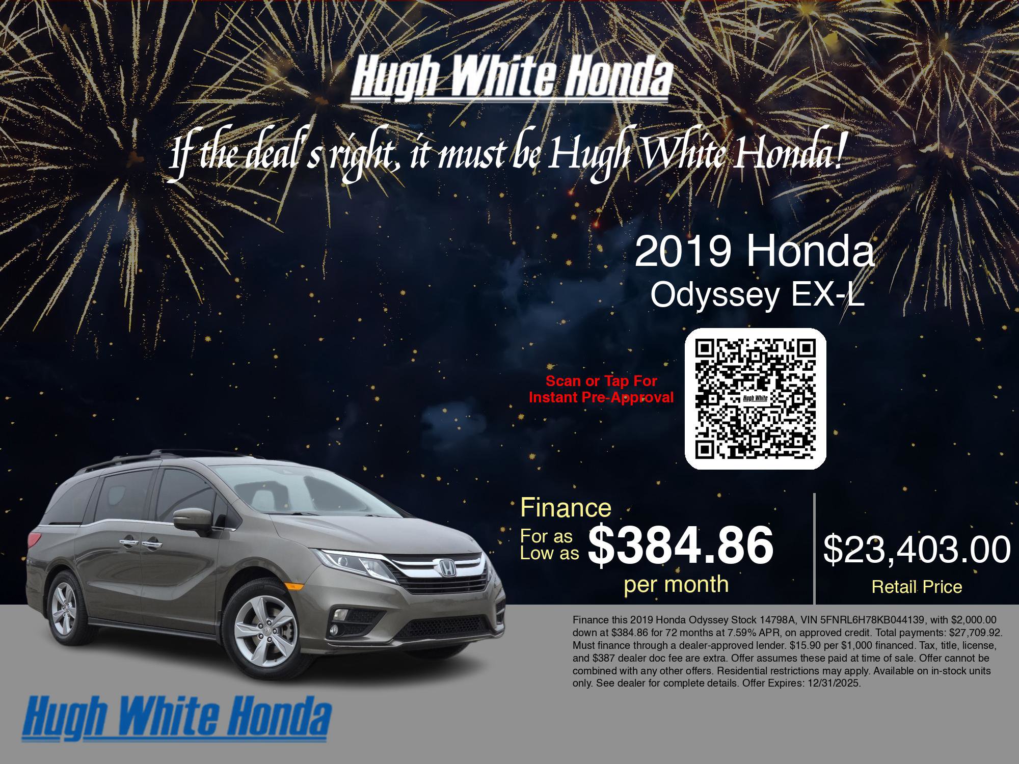 Used 2019 Honda Odyssey EX-L image 3